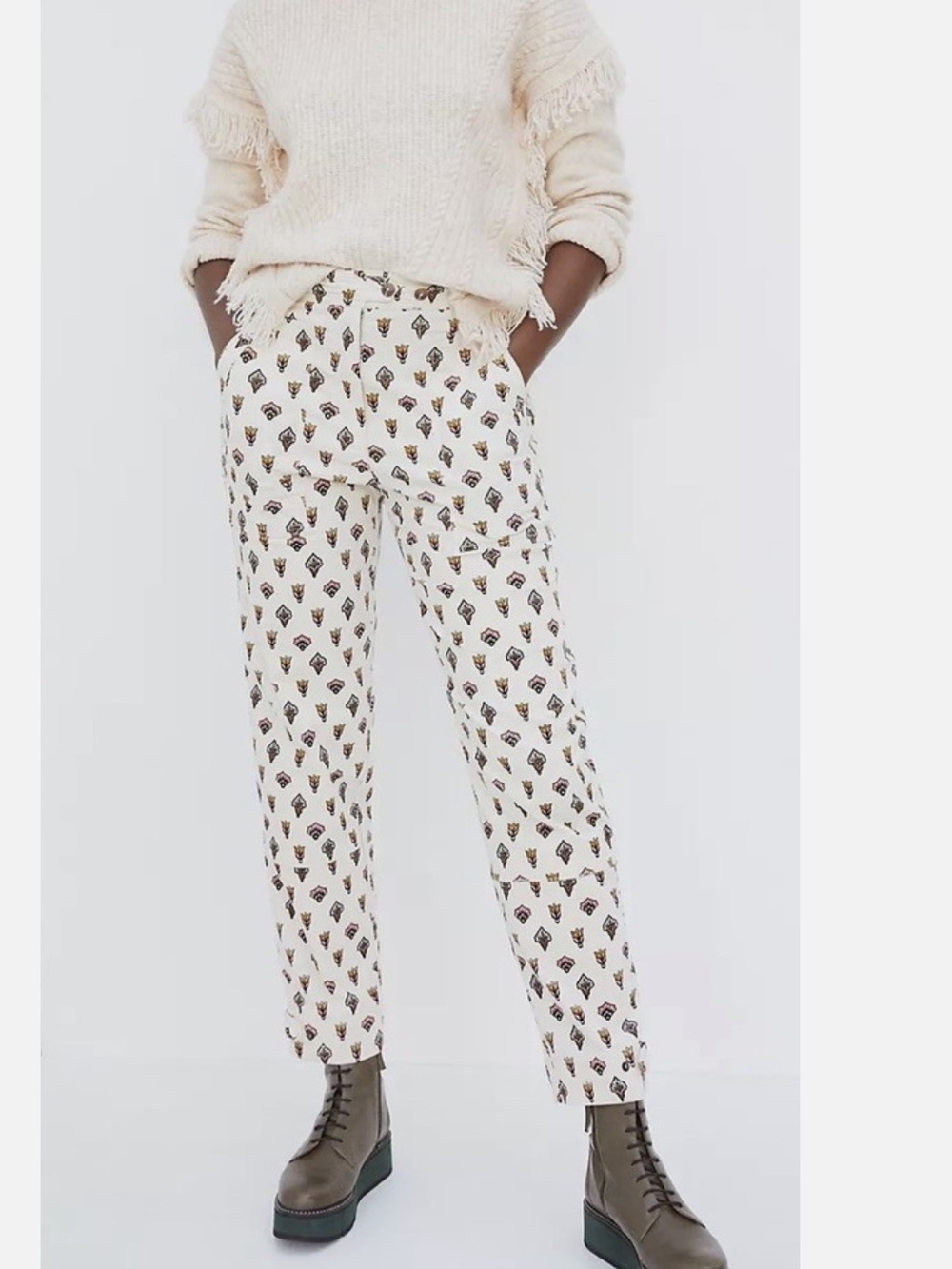 3/$15 Anthropologie patterned pants size 10